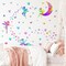 Colorful Fairy Wall Stickers Cute Heart Wall Stickers Butterfly Star Wall Stickers Girly Wall Decals Peel and Stick Pink Purple Fairy Wall Decals for Girls Bedroom Nursery Decor